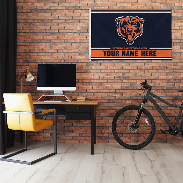 Chicago Bears Personalized Banner Flag (3X5')