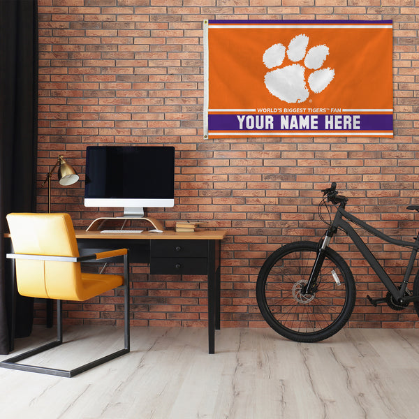 Clemson Personalized Banner Flag (3X5')
