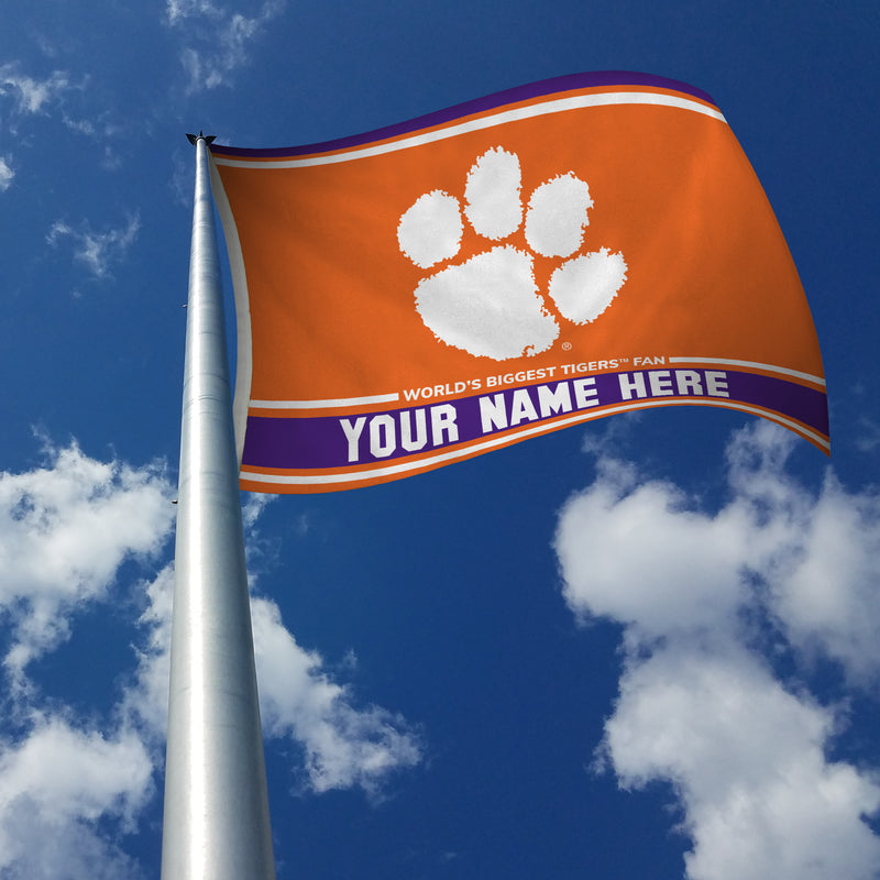 Clemson Personalized Banner Flag (3X5')