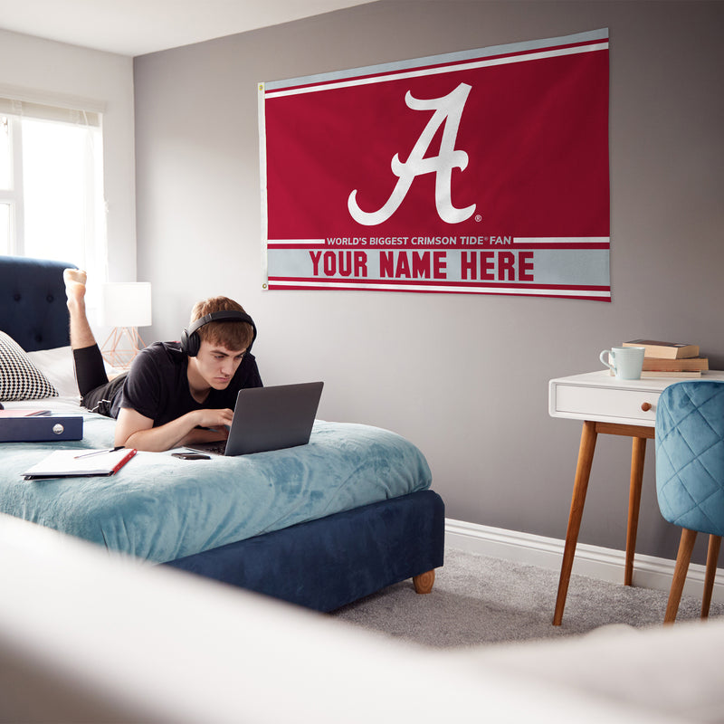 Alabama University Personalized Banner Flag (3X5')