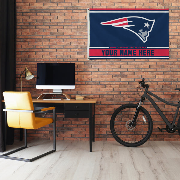New England Patriots Personalized Banner Flag (3X5')