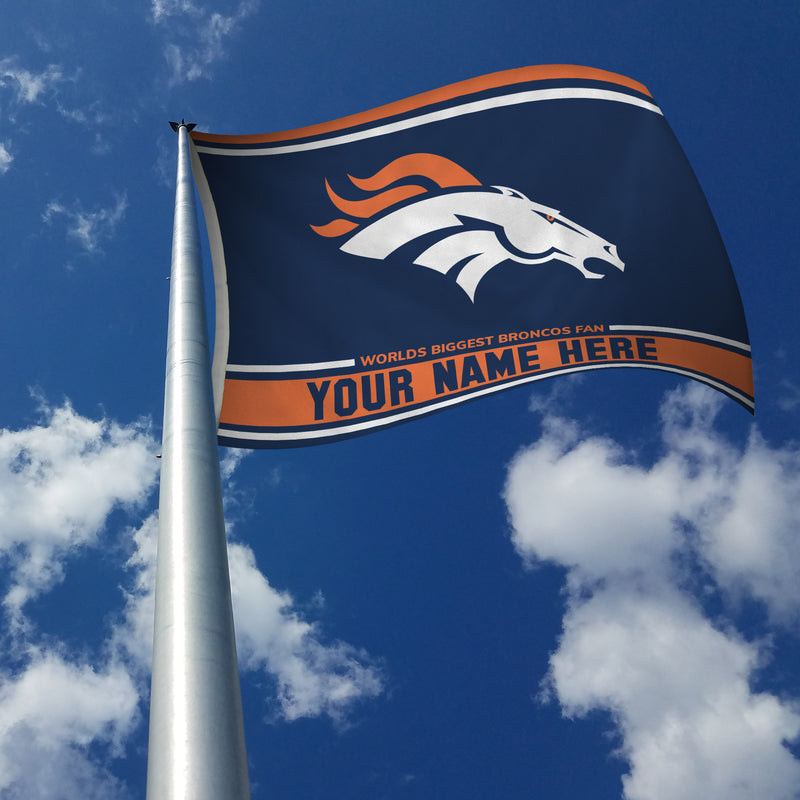 Denver Broncos Personalized Banner Flag (3X5')