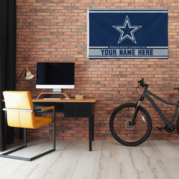 Dallas Cowboys Personalized Banner Flag (3X5')
