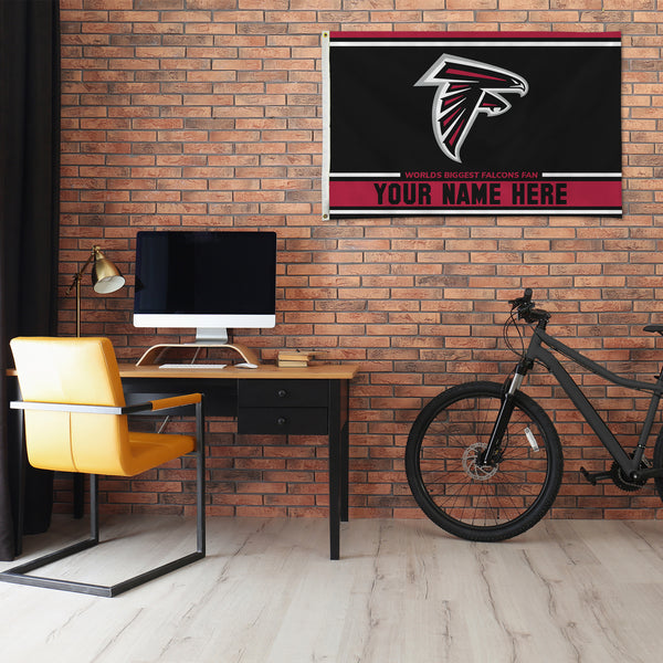 Atlanta Falcons Personalized Banner Flag (3X5')