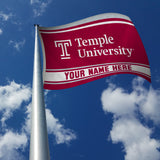 Temple University Personalized Banner Flag