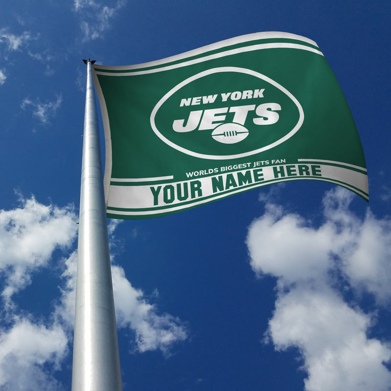 Jets Personalized Banner Flag (3X5')