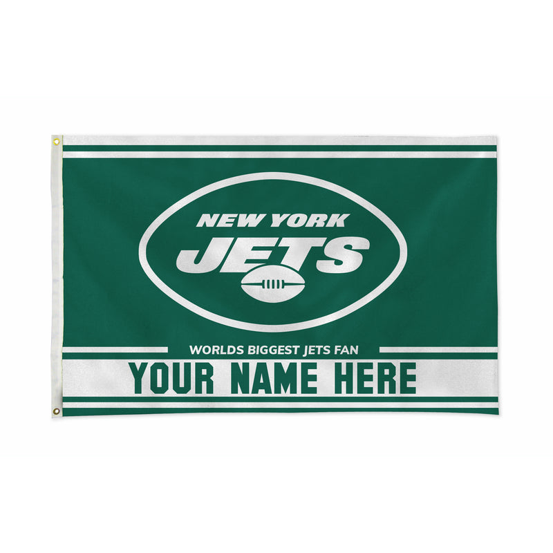 Jets Personalized Banner Flag (3X5')