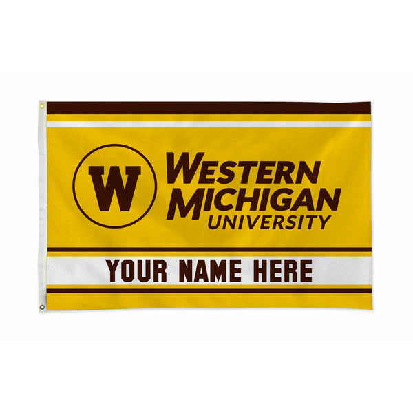 Western Michigan Personalized Banner Flag