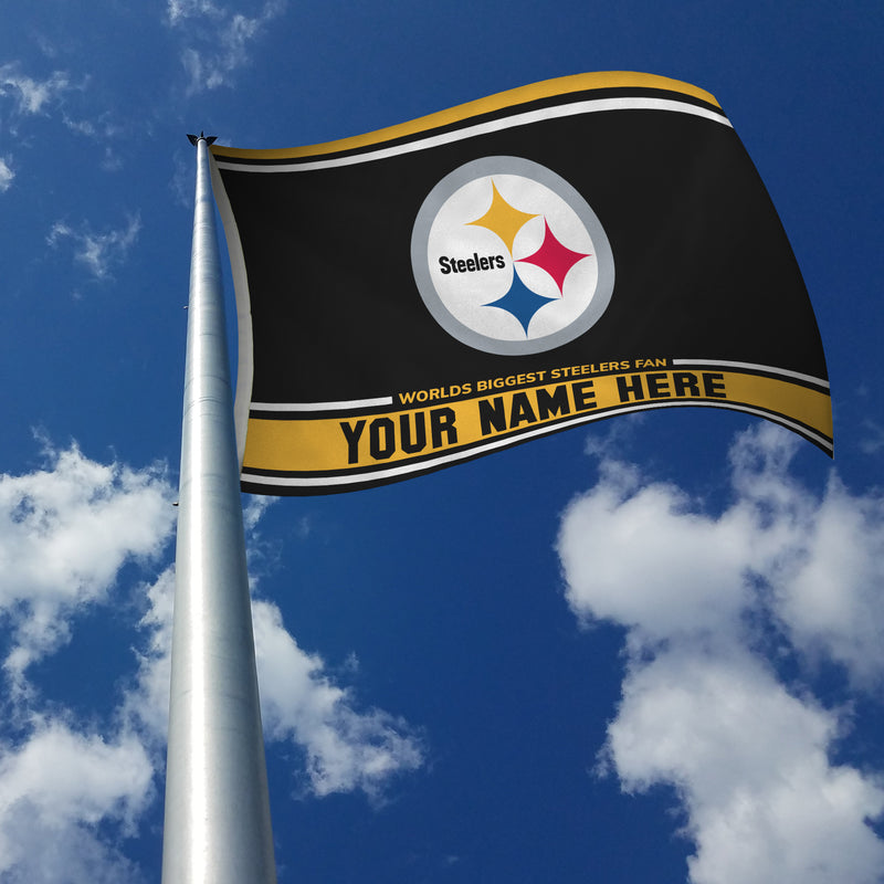 Pittsburgh Steelers Personalized Banner Flag (3X5')