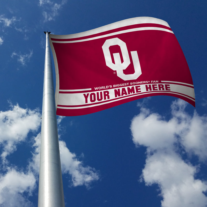 Oklahoma University Personalized Banner Flag (3X5')