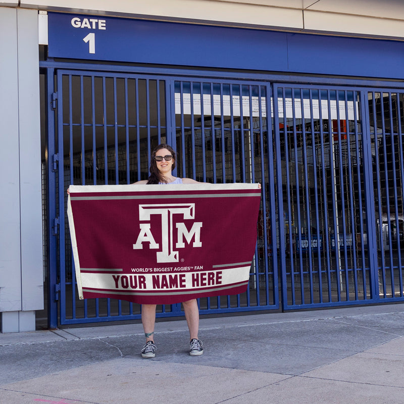 Texas A&M Personalized Banner Flag (3X5')