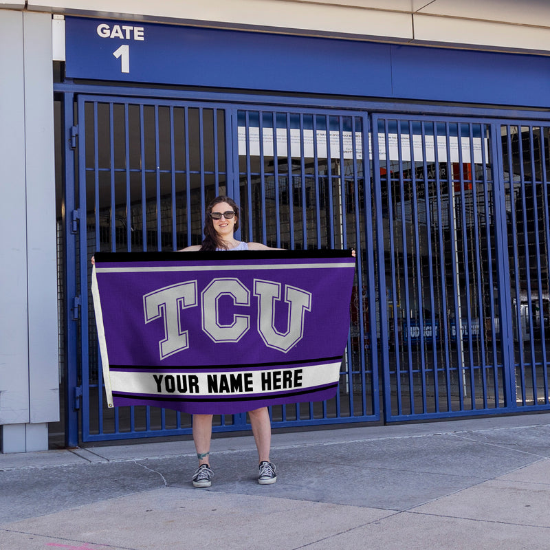 Tcu Personalized Banner Flag
