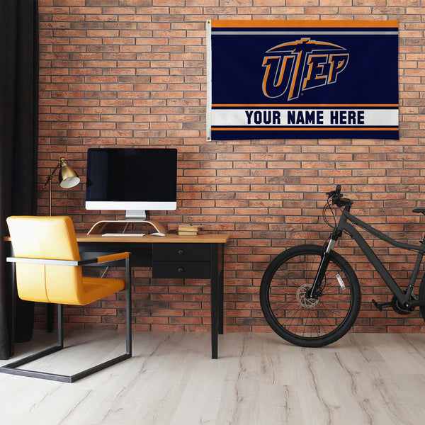 Utep Personalized Banner Flag