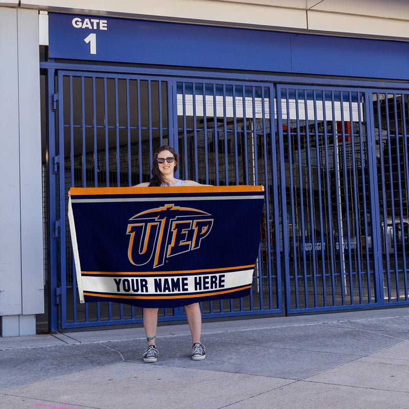 Utep Personalized Banner Flag