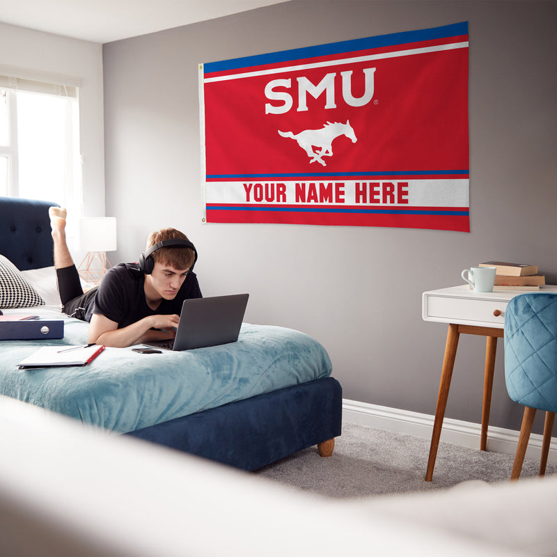 Southern Methodist Personalized Banner Flag