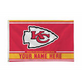Kc Chiefs Personalized Banner Flag (3X5')