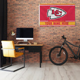 Kc Chiefs Personalized Banner Flag (3X5')