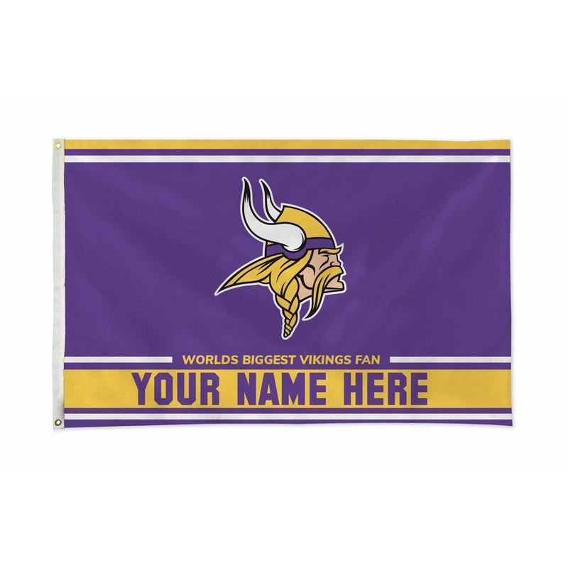 Minnesota Vikings Personalized Banner Flag (3X5')