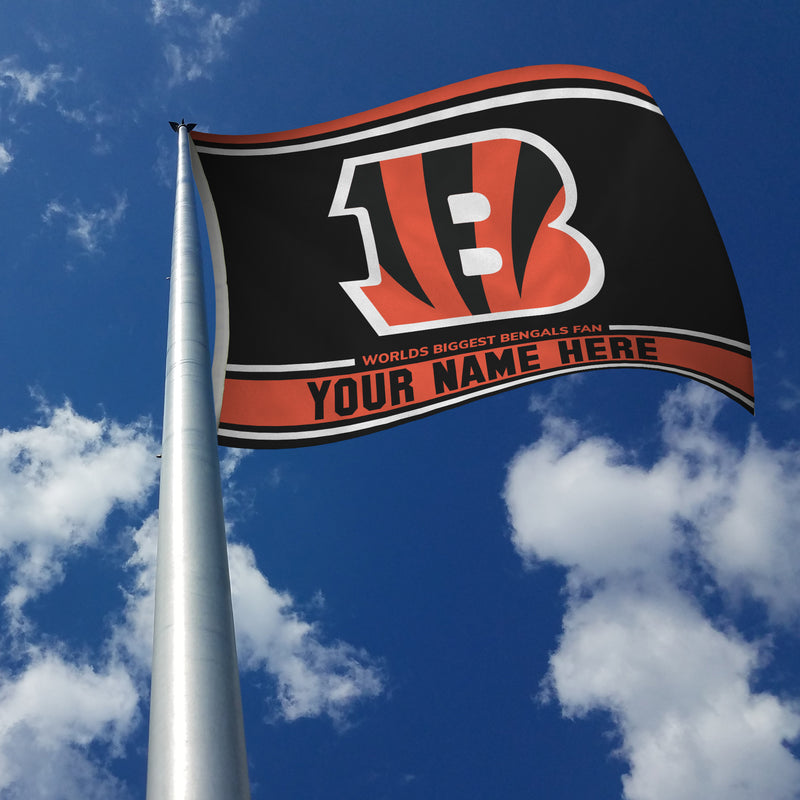 Cincinnati Bengals Personalized Banner Flag (3X5')