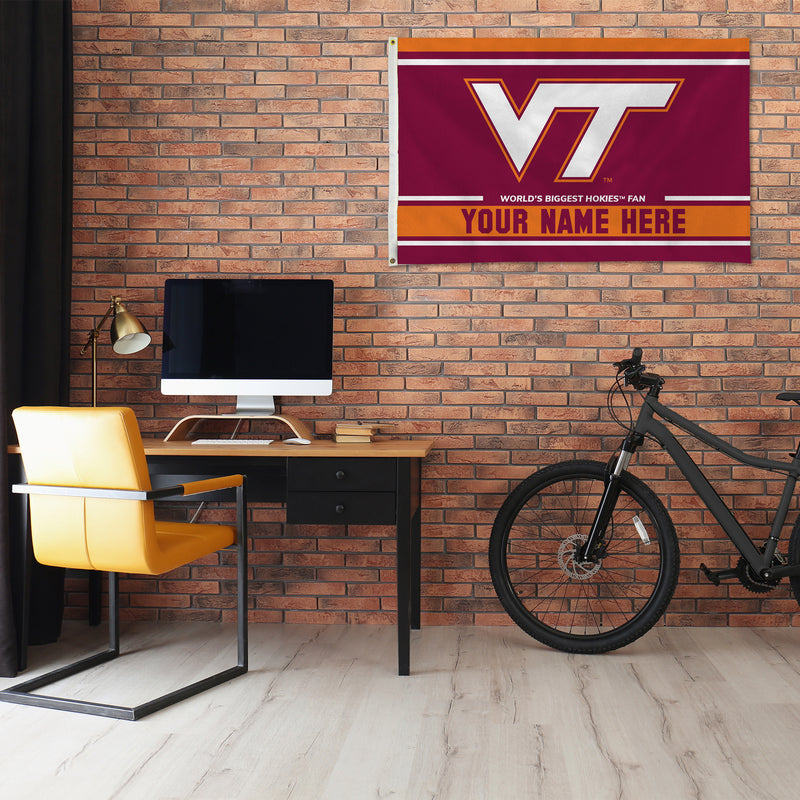 Virginia Tech Personalized Banner Flag (3X5')