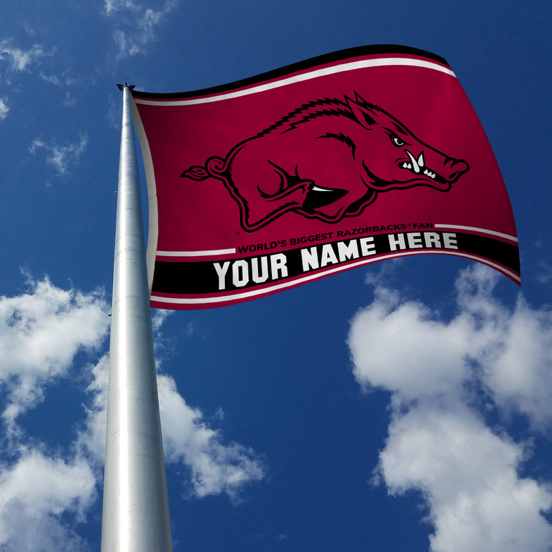 Arkansas University Personalized Banner Flag (3X5')