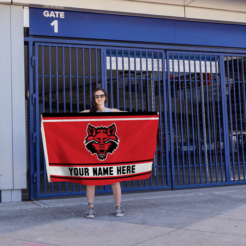 Arkansas State Personalized Banner Flag