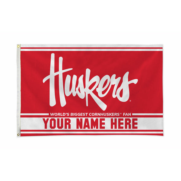 Nebraska University Personalized Banner Flag (3X5')