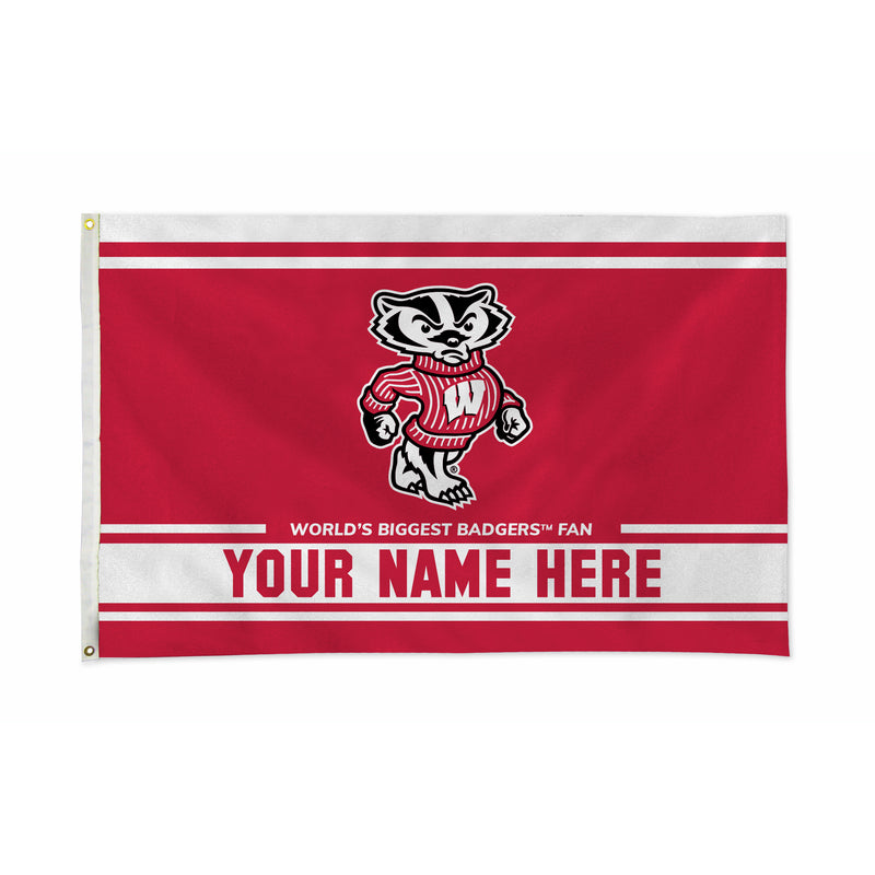 Wisconsin University Personalized Banner Flag (3X5')
