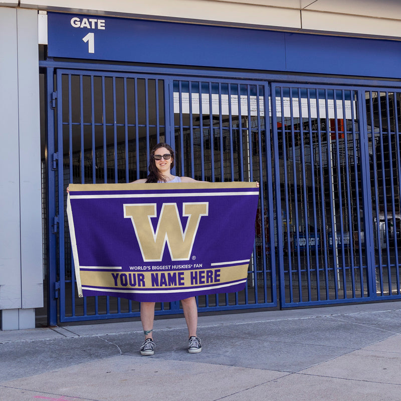 Washington University Personalized Banner Flag (3X5')