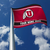 Utah University Personalized Banner Flag (3X5')