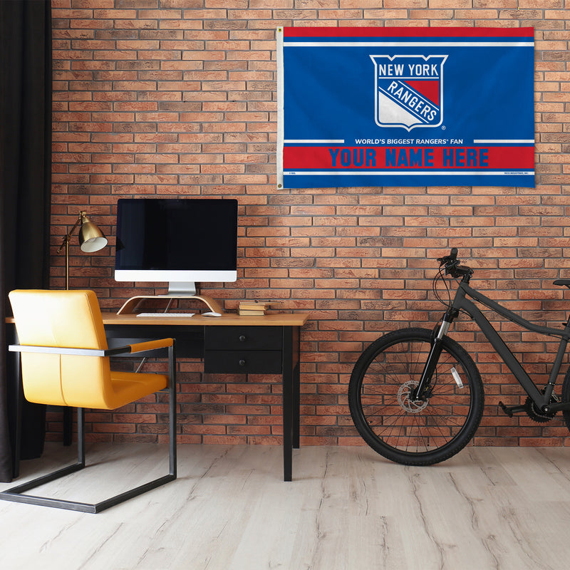 Rangers - Ny Personalized Banner Flag (3X5')