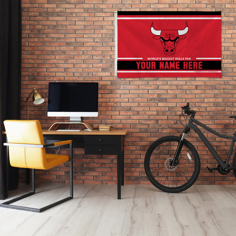 Bulls Personalized Banner Flag (3X5')