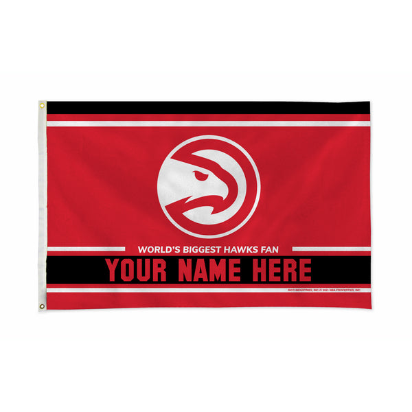 Hawks - Atl Personalized Banner Flag (3X5')
