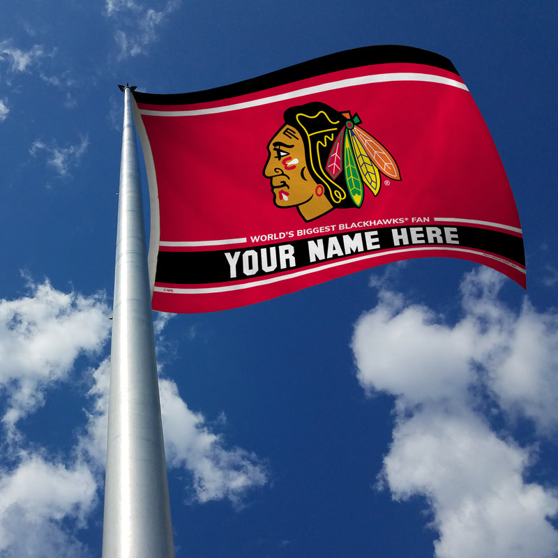 Blackhawks Personalized Banner Flag (3X5')