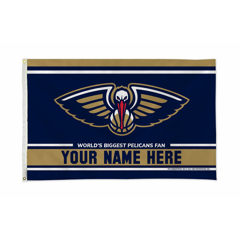 Pelicans Personalized Banner Flag (3X5')