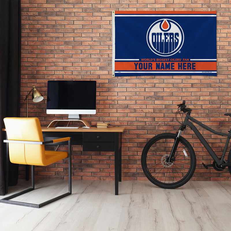 Oilers Personalized Banner Flag (3' x 5')