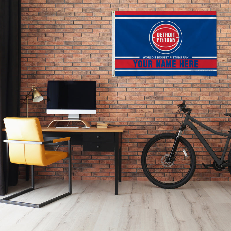 Pistons Personalized Banner Flag (3X5')