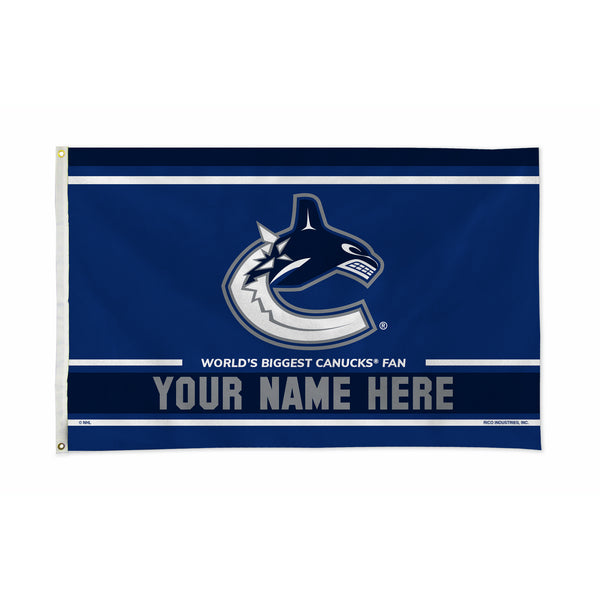 Canucks Personalized Banner Flag (3X5')