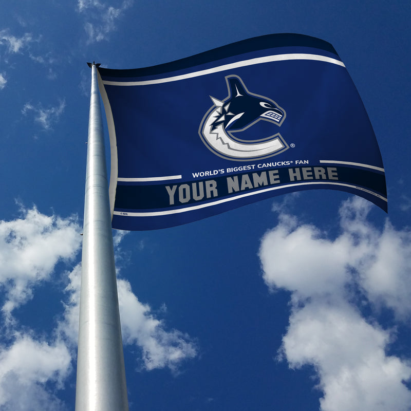 Canucks Personalized Banner Flag (3X5')