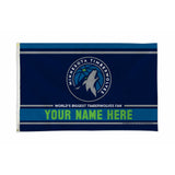Timberwolves Personalized Banner Flag (3X5')
