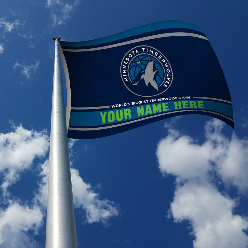 Timberwolves Personalized Banner Flag (3X5')