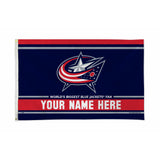 Blue Jackets Personalized Banner Flag (3X5')