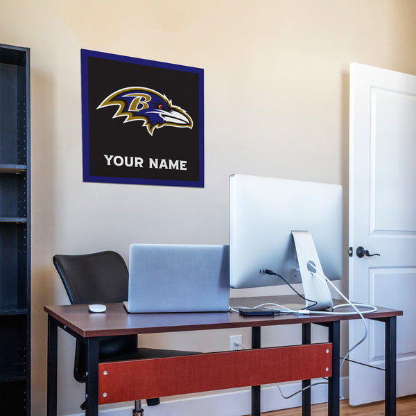 Baltimore Ravens 23" Personalized Felt Wall Banner
