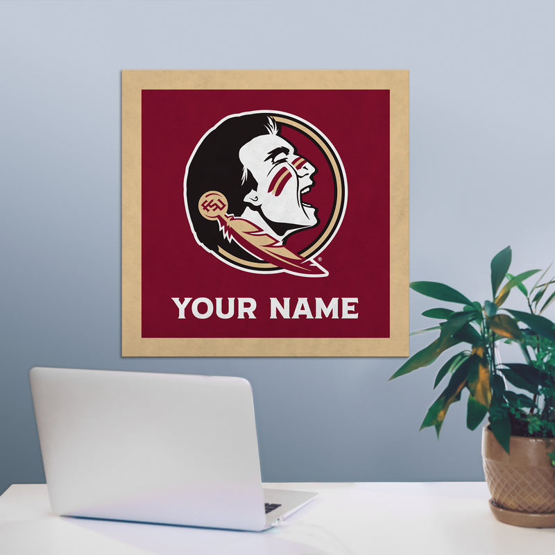 Florida State Seminoles 23" Personalized Felt Wall Banner