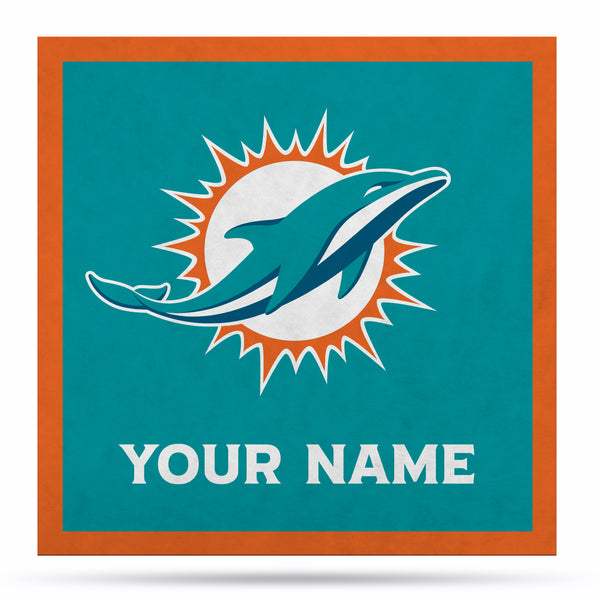 Miami Dolphins 23" Personalized Felt Wall Banner