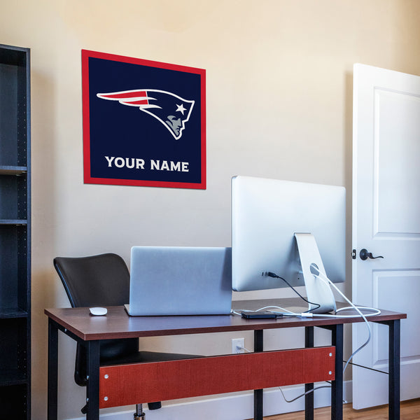 New England Patriots 23" Personalized Felt Wall Banner