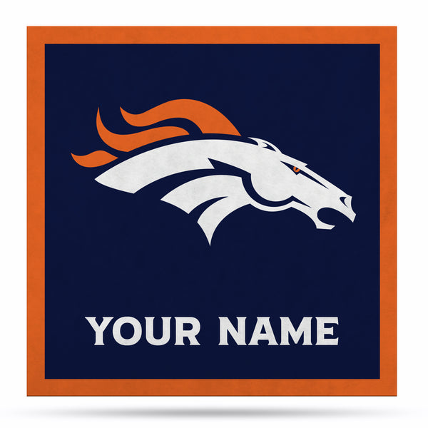 Denver Broncos 23" Personalized Felt Wall Banner