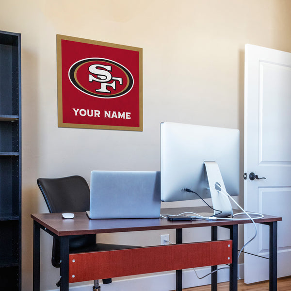 San Francisco 49Ers 23" Personalized Felt Wall Banner
