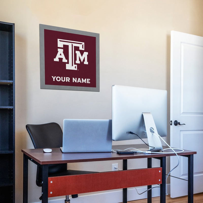 Texas A&M Aggies 23" Personalized Felt Wall Banner