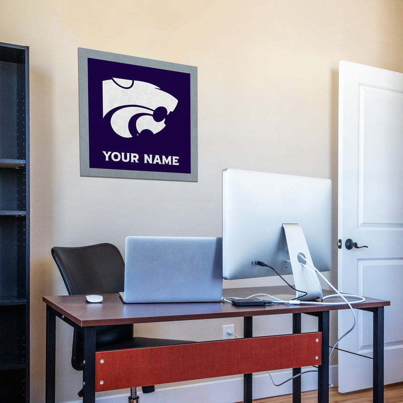 Kansas State Wildcats 23" Personalized Felt Wall Banner